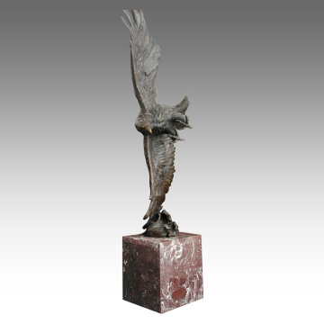 Tier Messing Statue Adler Dekoration Bronze Skulptur Tpal-194